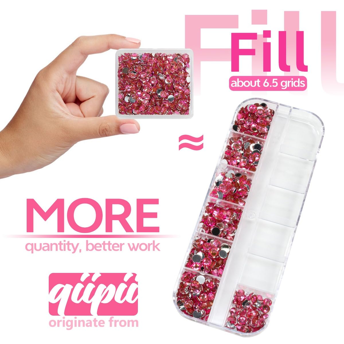 Rose Pink Crystal Resin Rhinestones for Crafting Light Hot Pink Flatback Stones 3mm 4mm 5mm Non-Hotfix Rose Red Diamonds Crystals Gems Charms for Nails Face Eyes Makeup Tumblers Bottles Crafts