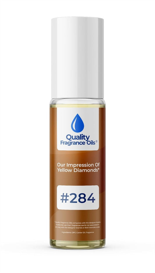 Quality Fragrance Oils' Yellow Diamonds Impression #284 | Long-Lasting Perfume Oil, Alcohol-Free, Strong Scent, 10ml Roll-On | Affordable Alternative to Designer Fragrances