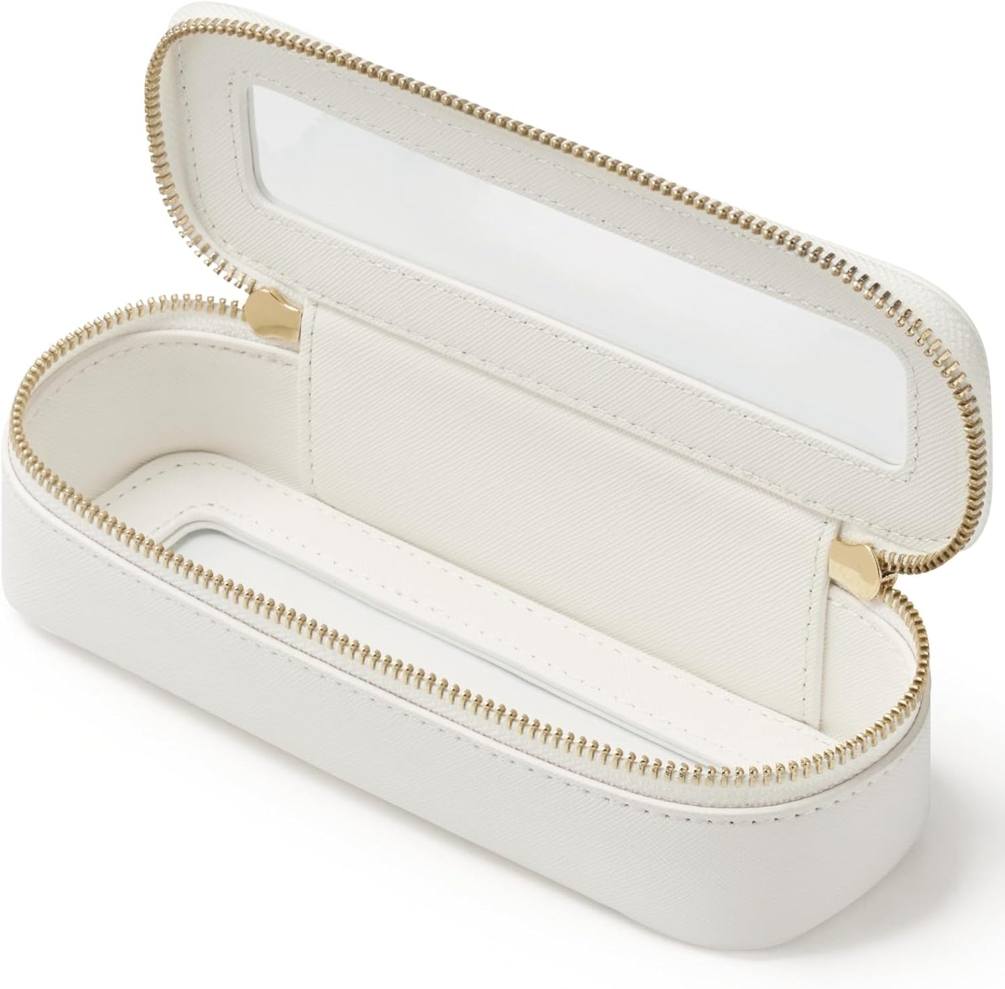 Popvibe Clear Makeup Bag Travel Cosmetic Case Transparent Toiletry Bag with Zipper, Portable Make Up Organizer Traveling Compact Car Bag for Essentials