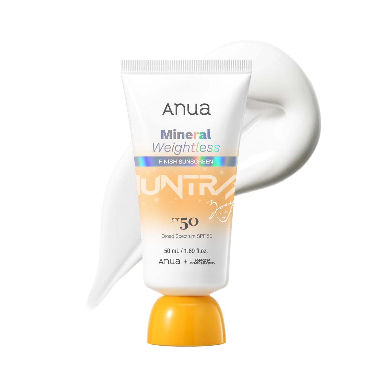 Anua Mineral Weightless Finish Sunscreen SPF 50, Broad Spectrum, Zinc-Based for Sensitive Skin
