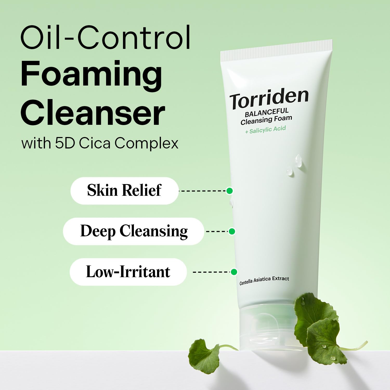 Torriden BALANCEFUL Pore Cleansing Foam 150ml (5.07 fl.oz.) | Mildly Exdfoliates and Refines Pores