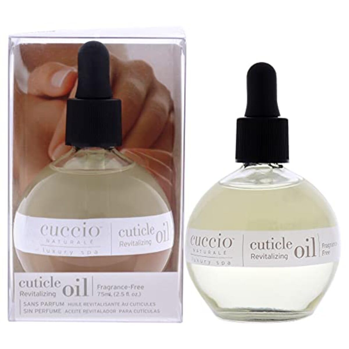 Cuccio Naturale Fragrance Free Revitalizing Cuticle Oil, Lightweight Fast-Absorbing Hydrating Nail