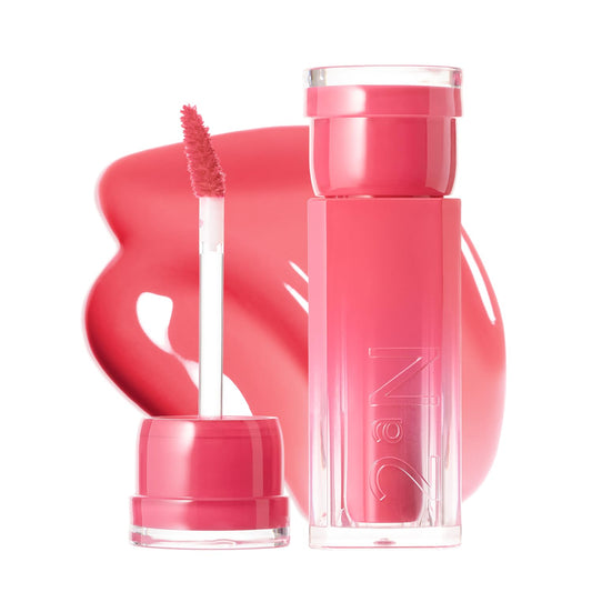 2aN Glaze Bouncing Tint – Lightweight, Moisturizing Lip Tint with High-Shine Finish, Smooth, Light Plumping, Comfortable Wear, Korean Makeup (Bubbly, 0.16 oz)