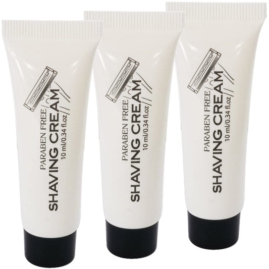 Shaving Cream Tubes - 10 mL, Pack of 48, Unscented - Travel Shaving Cream & Individual Packets for Men - Smooth Lather