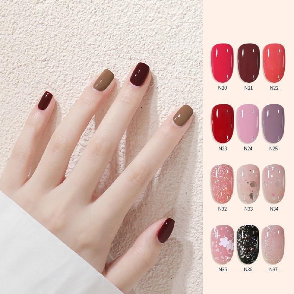 Nail Polish set - Nail Lacquer Quick Dry, Full Size, Vibrant, Colorful, Trendy, Glitter, Glossy, Metallic, Matte Nail Art Nail Shades (N22 Hawthorn Smoothie, 52g)