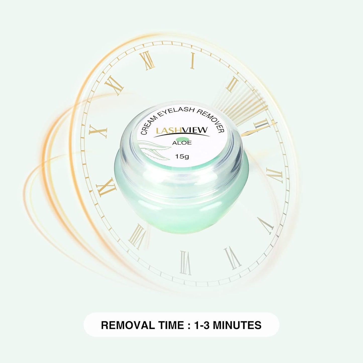 LASHVIEW Eyelash Extension Remover Cream, Eyelash Adhesive Remover, Professional Eyelash Extensions Remover for Salon(ALOE 0.51fl.oz/15ml)