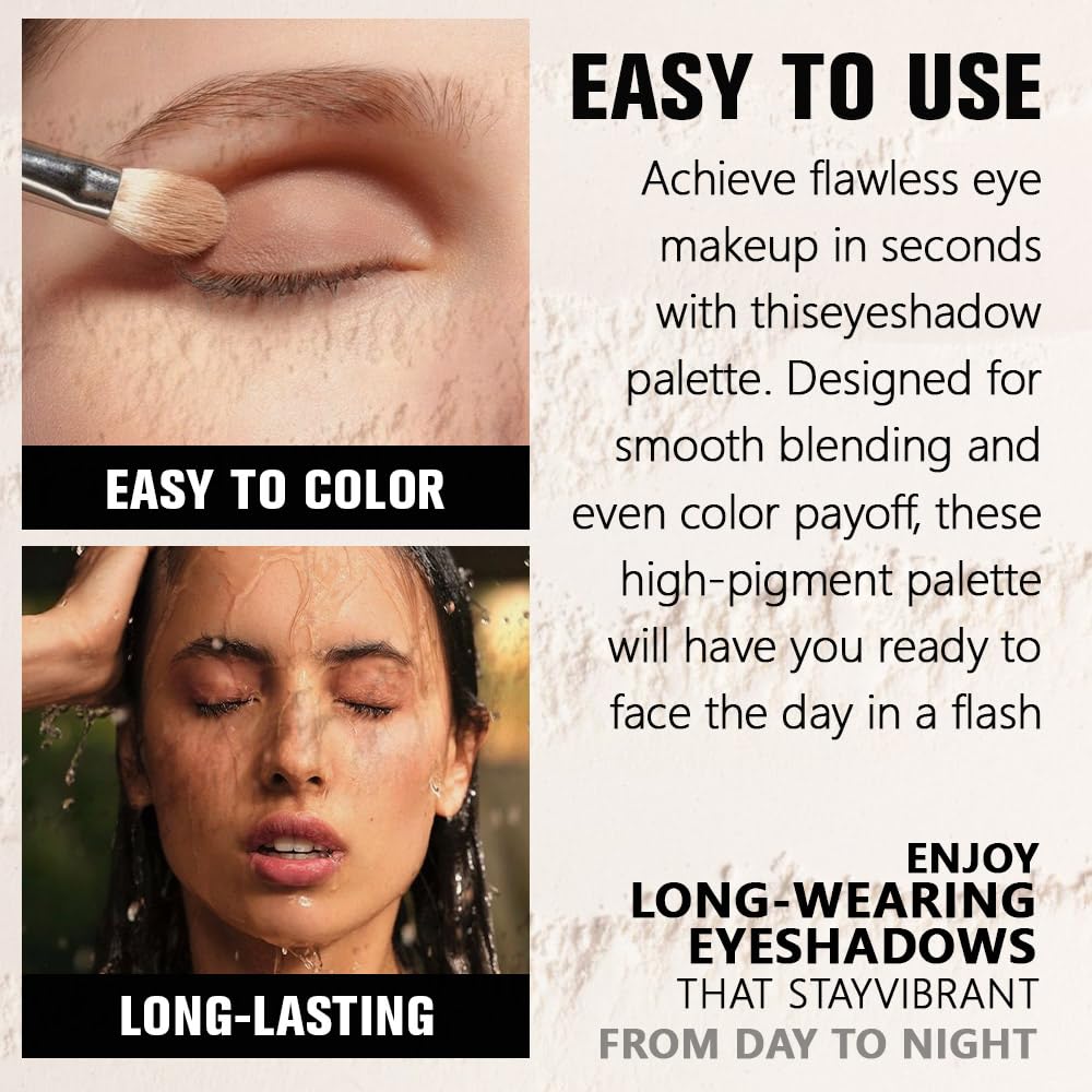 Single Matte Eye Shadow Palette Makeup, Nude Pink Matte Eyeshadow for Women, Monochrome Eye Shadow Makeup, Pigmented Waterproof Sombras Para Ojos, Vegan, Talc, Paraben & Cruelty Free, 19