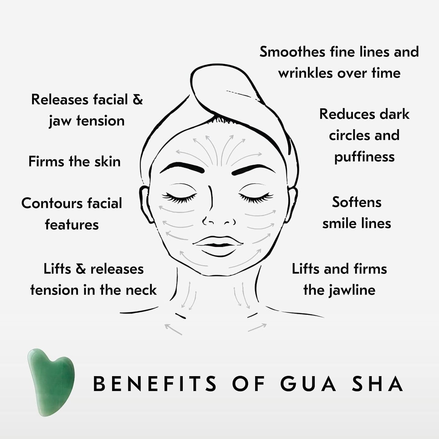 Mount Lai Jade Gua Sha Facial Tool – The Stone of Eternal Youth – 100% Genuine Jade Stone Face Sculpting Tool for Lymphatic Drainage, Puffiness Reduction & Timeless Radiance