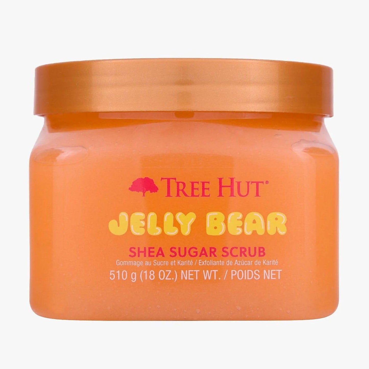 Tree Hut Jelly Bear Shea Sugar Scrub, Exfoliating, Hydrating & Moisturizing Body Scrub with Shea Butter & Nourishing Essential Oils, Smooth & Soften Skin, 18 oz