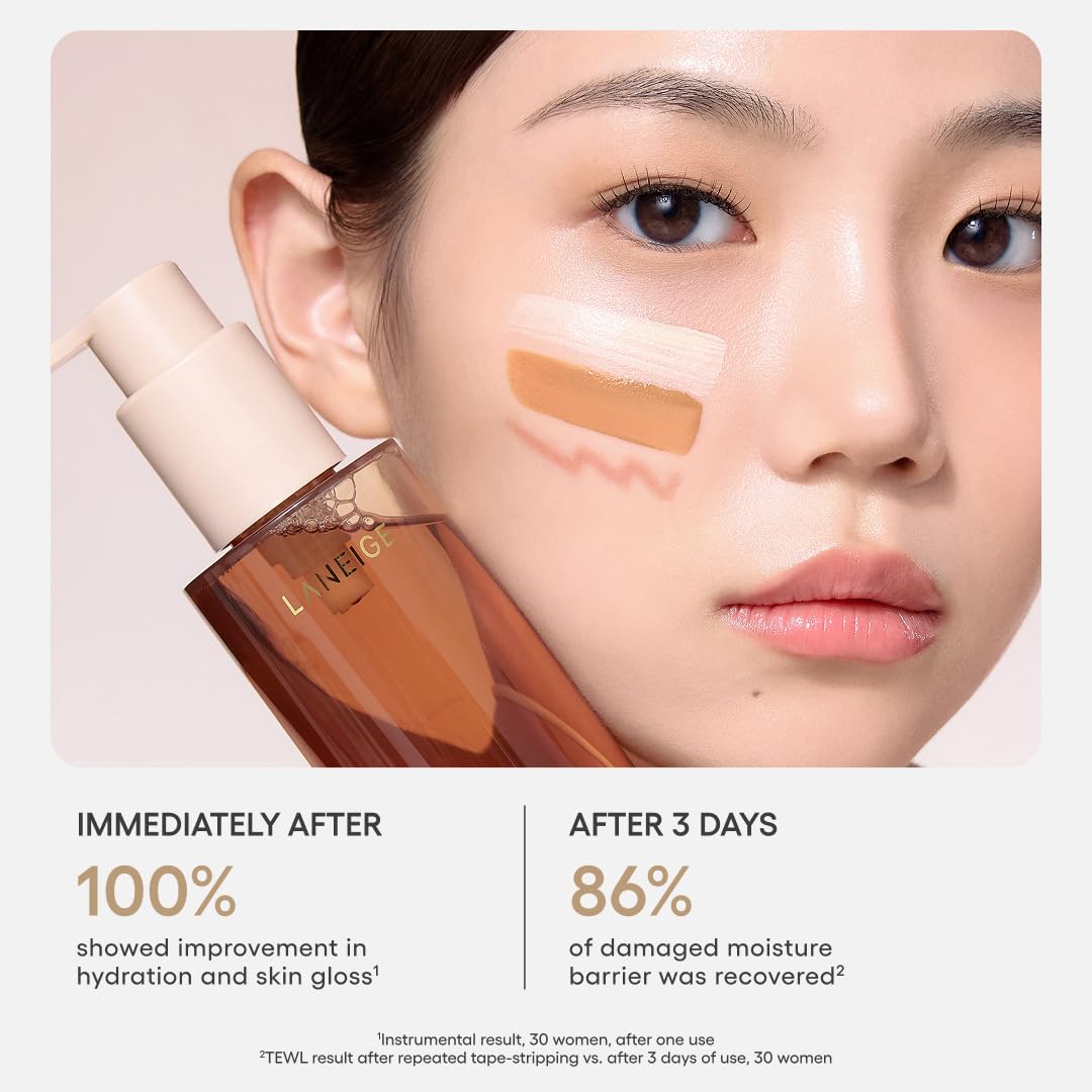 LANEIGE Perfect Renew Nourishing Oil-to-Foam Cleanser: 2-in-1 Anti-Aging Face Wash for a Radiant
