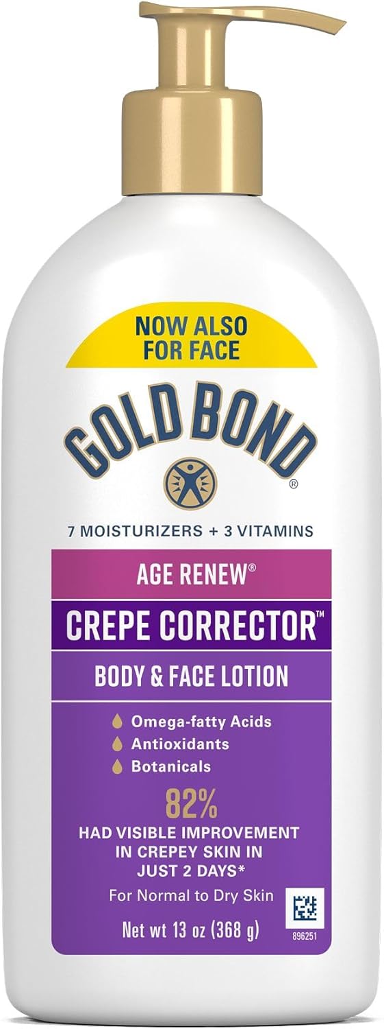 Gold Bond Age Renew Crepe Corrector Body Lotion, Replenishing & Smoothing Formula, 13 oz (Packaging May Vary)