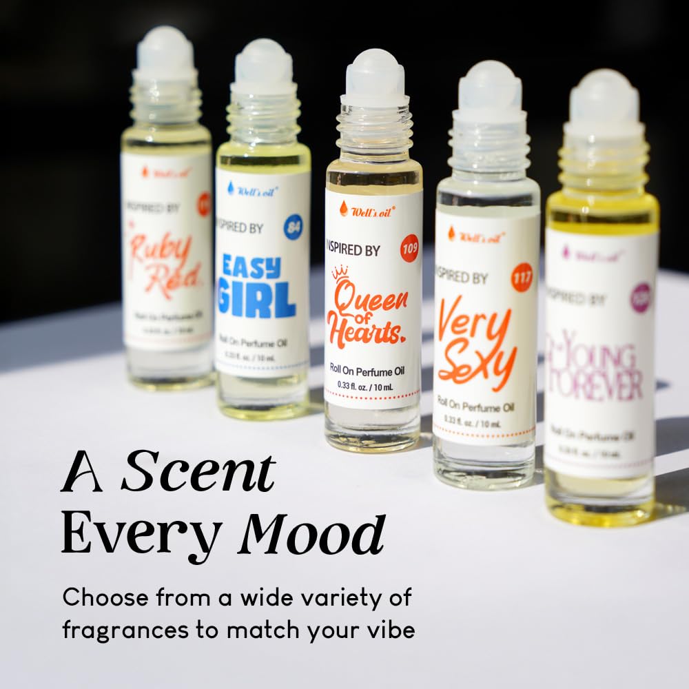 Well's Oil Roll-On Perfume Oil (Night Queen) | Crisp Bergamot Notes | Long-Lasting | Paraben-Free | 0.33 Fl Oz / 10 ml