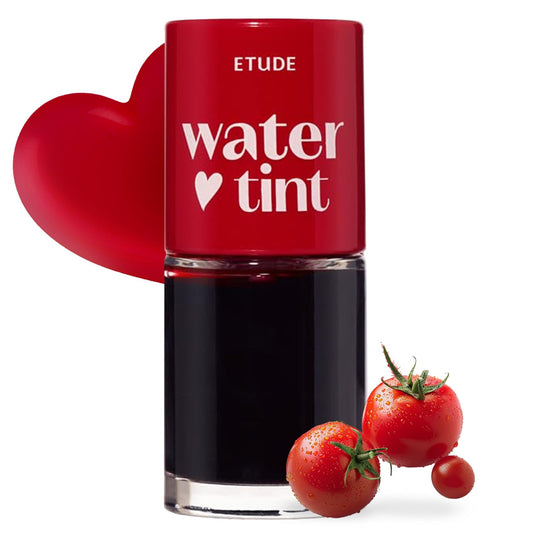 ETUDE Dear Darling Water Tint, Tomato Ade, Lip and Cheek Stain, Warm Coral Water Blush Tint, Long