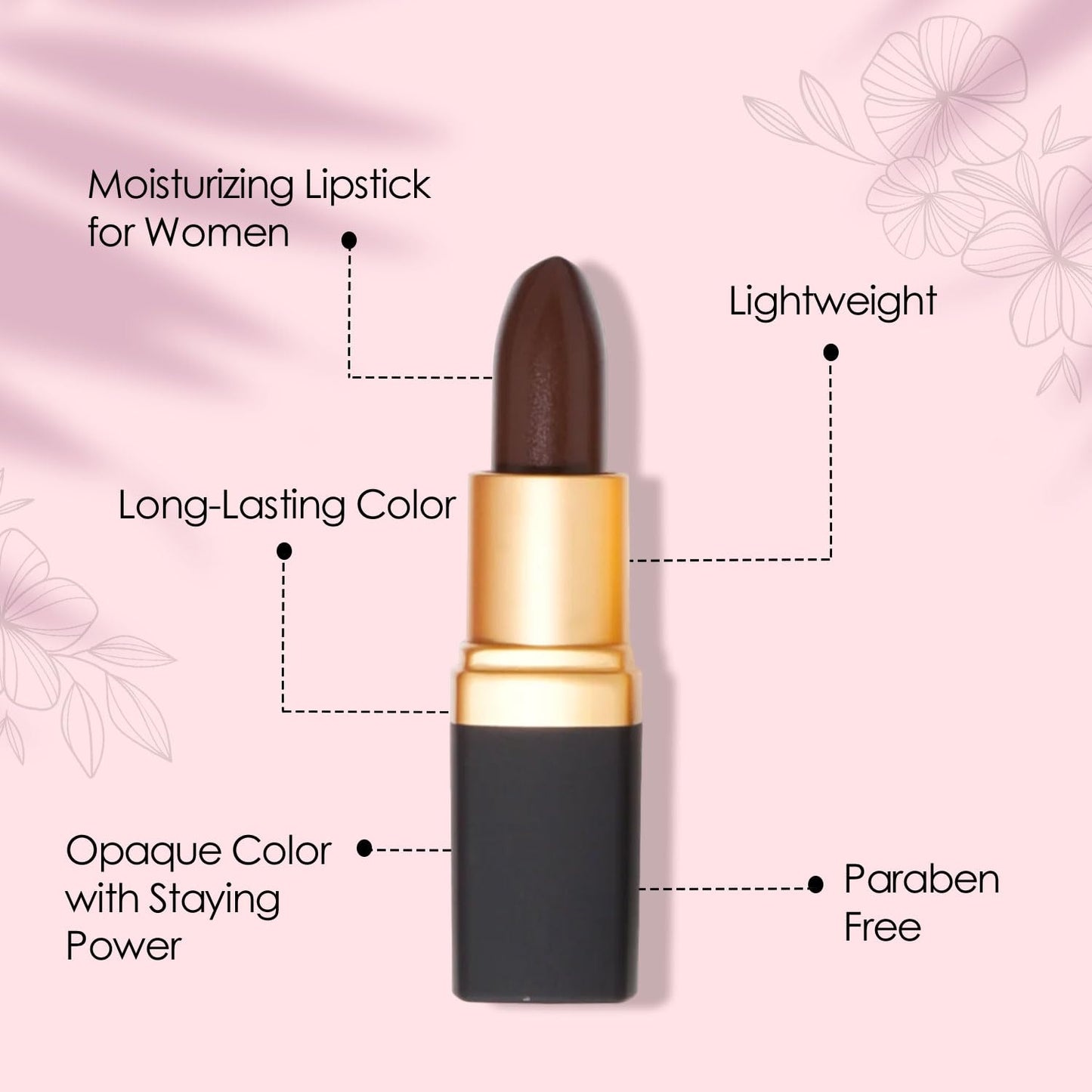Vera Moore Cosmetics Soft Creme Lipstick - with Maximum Hydration & Moisture, Long Lasting Light Weight Opaque Color & Staying Power - Won't Feather or Fade - Fragrance & Paraben Free (Chocolate)