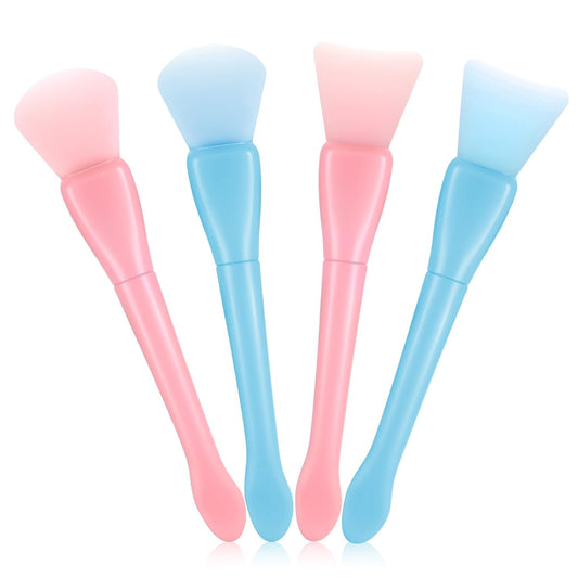 4 Pcs Silicone Face Mask Applicator,Silicone Mask Brush,Soft Face Masks Applicator for Mud,Clay and Spa Treatments, Ideal for Home Facial Care, Beauty Salons