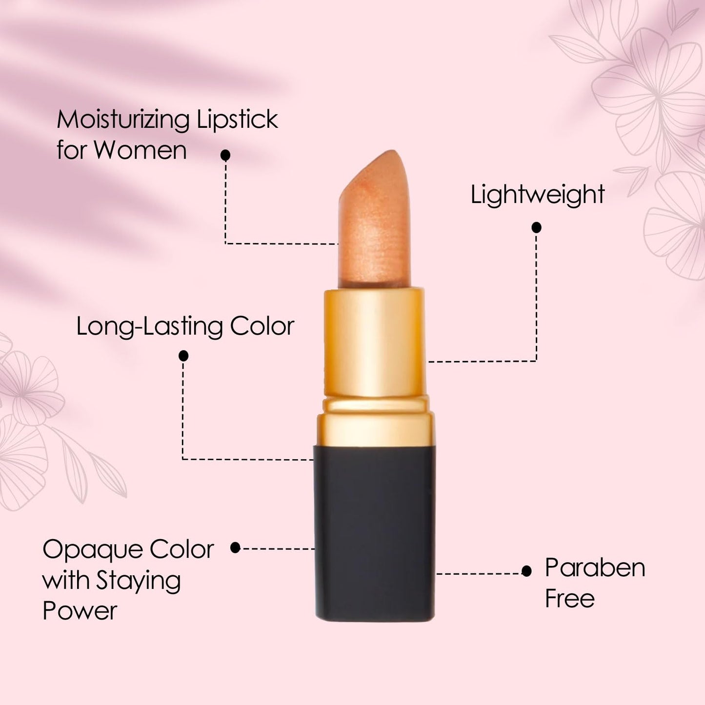 Vera Moore Cosmetics Soft Creme Lipstick - with Maximum Hydration & Moisture, Long Lasting Light Weight Opaque Color & Staying Power - Won't Feather or Fade - Fragrance & Paraben Free (Autumn Gold)