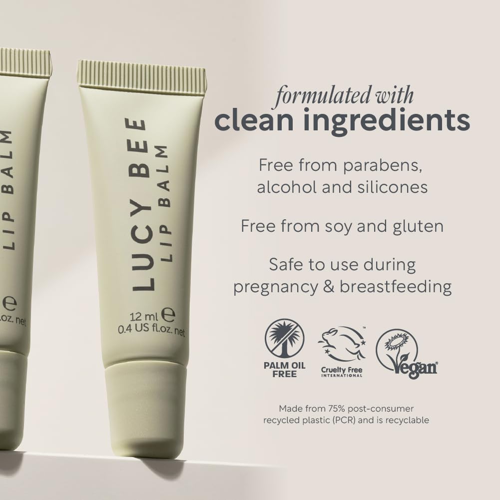 Tinted Lip Gloss, Plumping & Nourishing, Dusky Rose Shade, Conditioning Vegan Lip Gloss, Non-Sticky, Glossy Finish with Shea, Mango & Avocado, Cruelty-Free, Rosewood Haze 0.4 fl oz