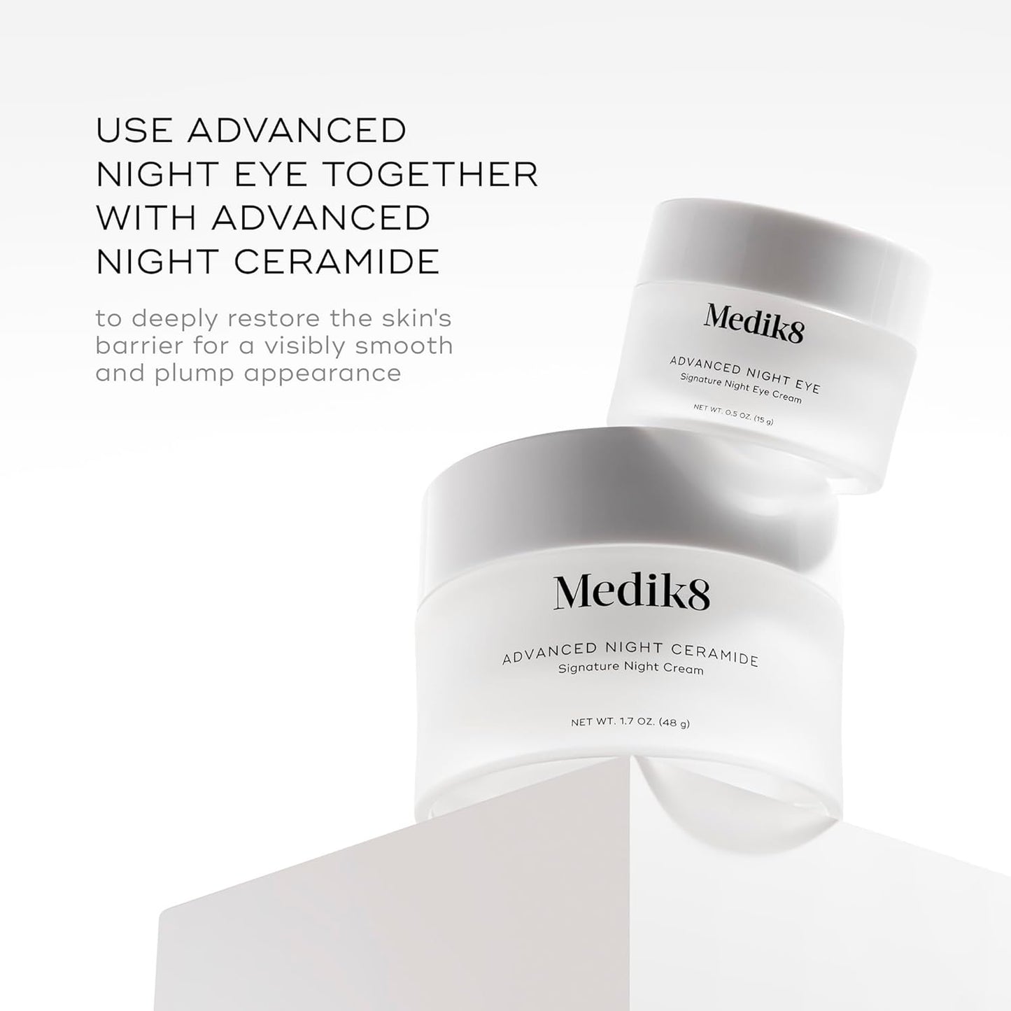 Medik8 Advanced Night Eye Cream - Multi Peptide and Caffeine Eye Cream - Night Moisturizer for Smoothing Wrinkles, Puffiness and Dark Circles - 0.5 oz