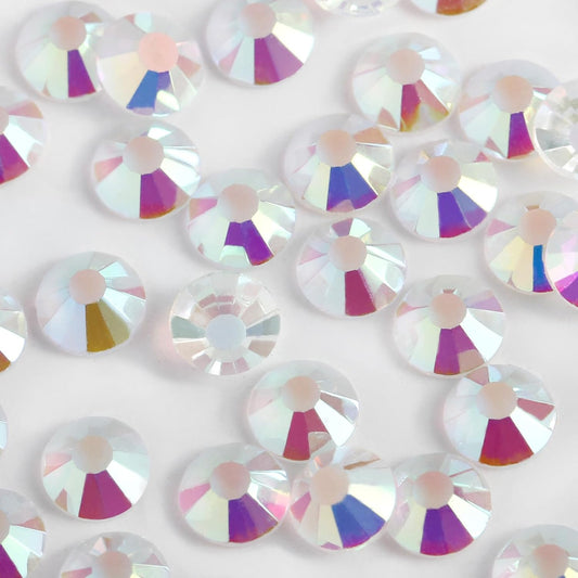400PCS SS30 Flatback Rhinestones | 12-Facet Diamond-Cut Glass Gems for Nail Art, Clothing, DIY