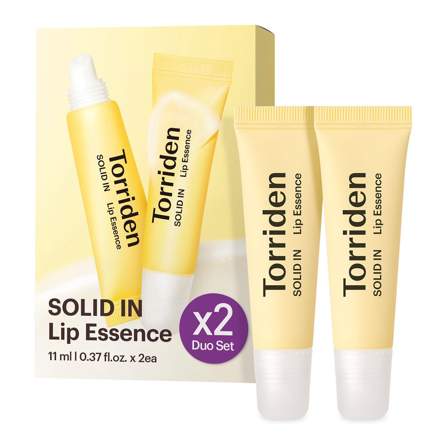Torriden SOLID In Ceramide Lip Essence 0.37 fl.oz * 2 (Pack of 2) | Moisturizing Lip Essence for