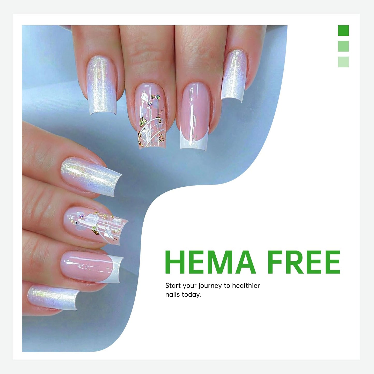 Hema Free Base Gel - Hypoallergenic Strong Adhesion (30+ Days) | Multi-Functional Clear Builder for Natural Nails & Extensions Gift for Women