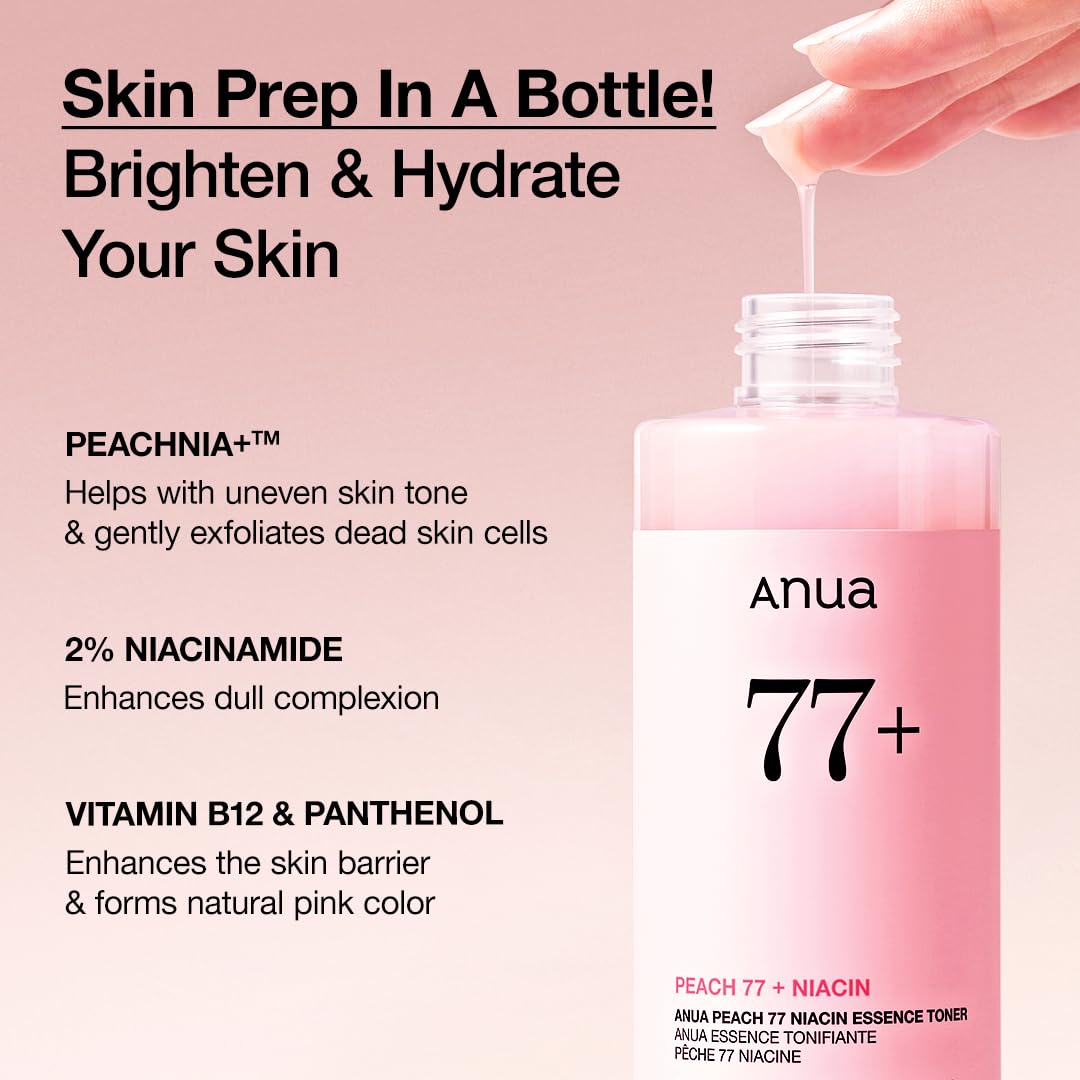 Anua Peach 77 Niacin Essence Toner, 8.45 fl oz