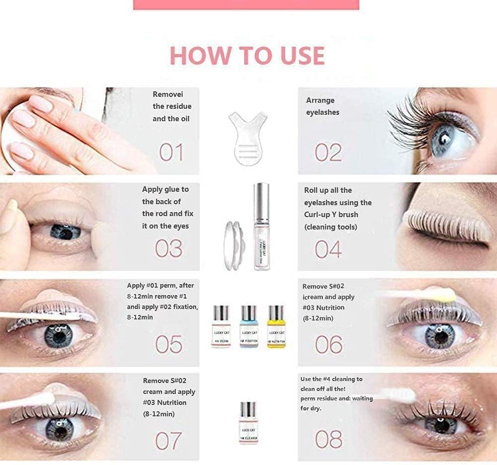2025 Lash Lift Kit, Professional Eyelash Perm Kit, Easy for Beginner Achieve Curling and Lifting Lash, Suitable for Salon & Home DIY