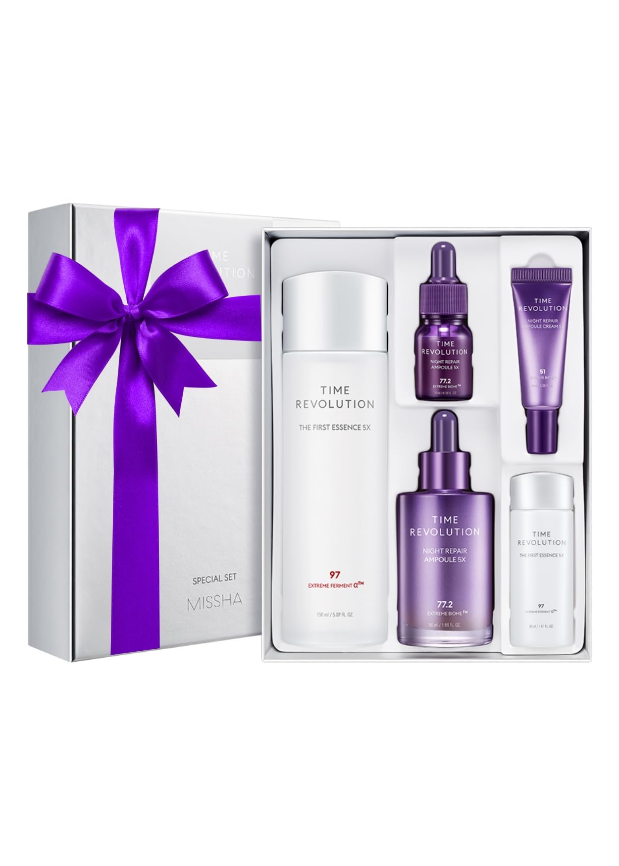 MISSHA Time Revolution Gift Set The First Essence & Night Repair Ampoule 5X
