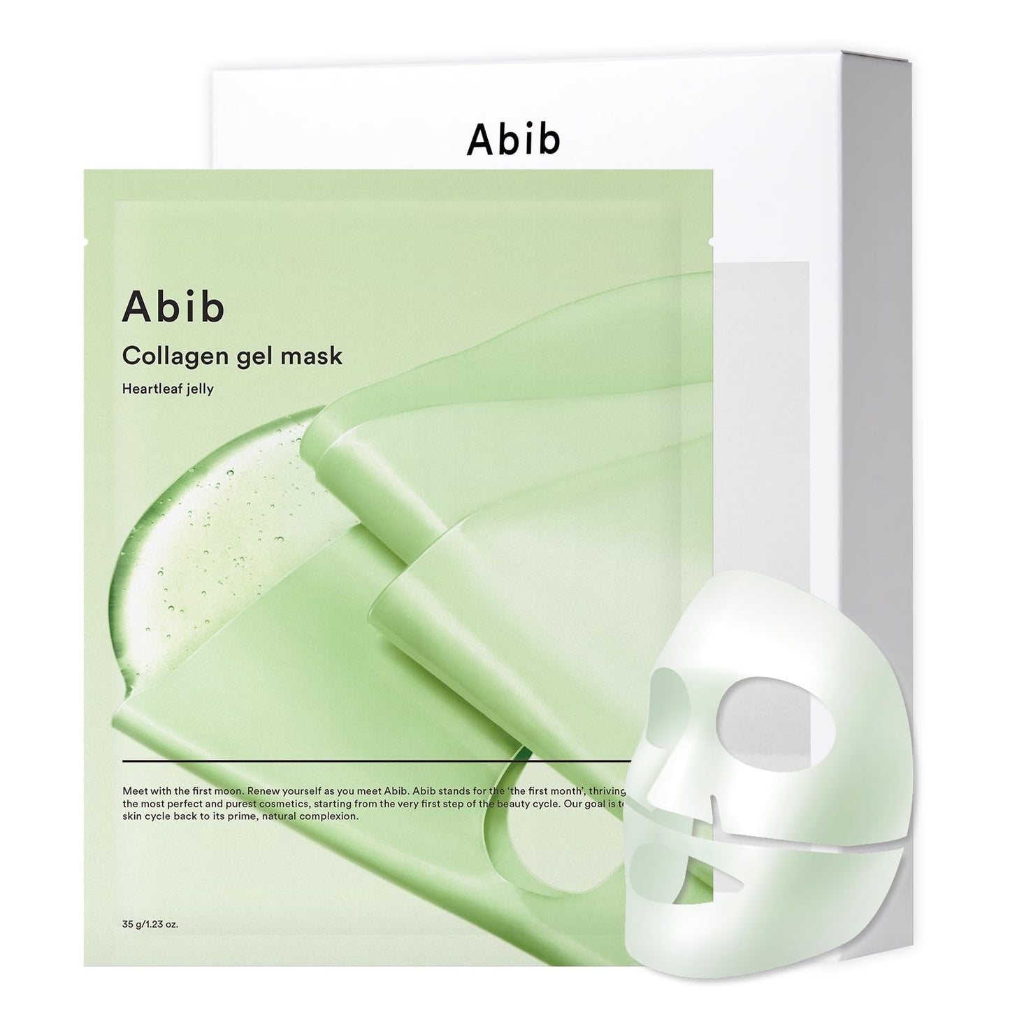 Abib Vegan Collagen Gel Mask Heartleaf Jelly 10 Sheets (Soothing) I Korean Vegan Collagen, Cooling