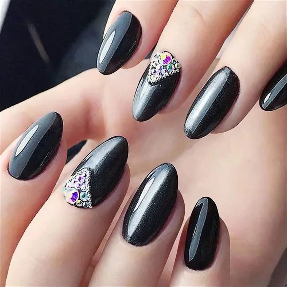 3000 Pieces SS12 3mm Flatback Rhinestones Clear Glass Round Gems Crystals for Nail Art DIY Crafts Clothes Shoes Bags （Black）