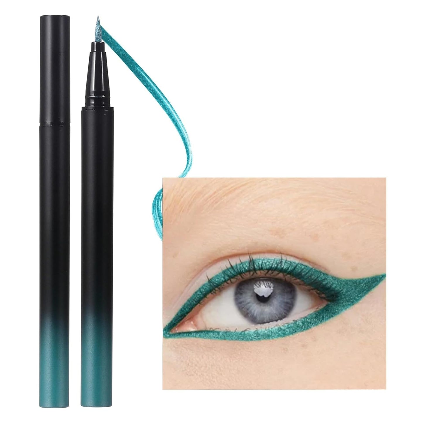liquid eyeliner waterproof metallic satin finish ink eyeliner pen long lasting high pigmented Green
