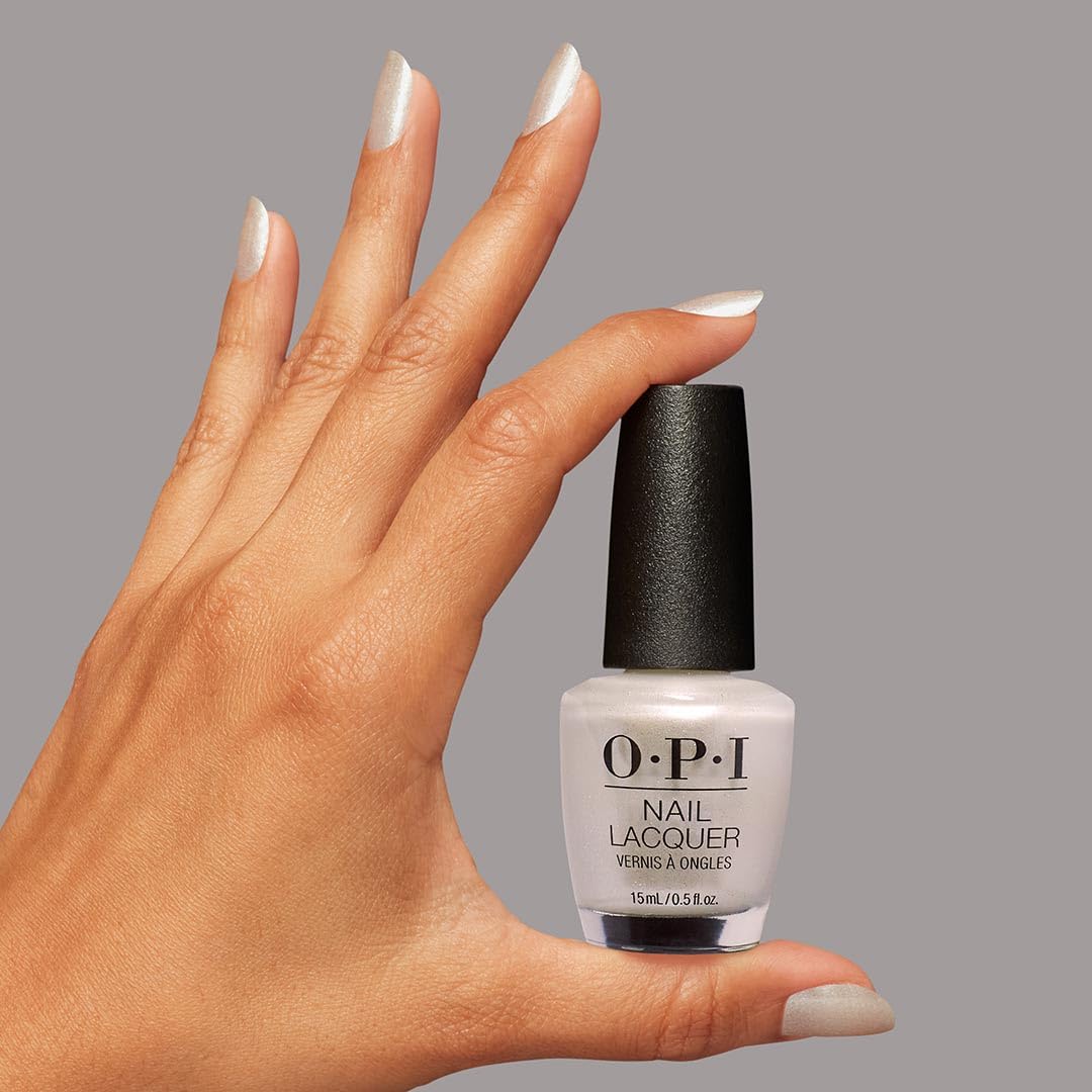 OPI Nail Lacquer Hands In The Clouds | Sheer Pastel White Shimmer Polish
