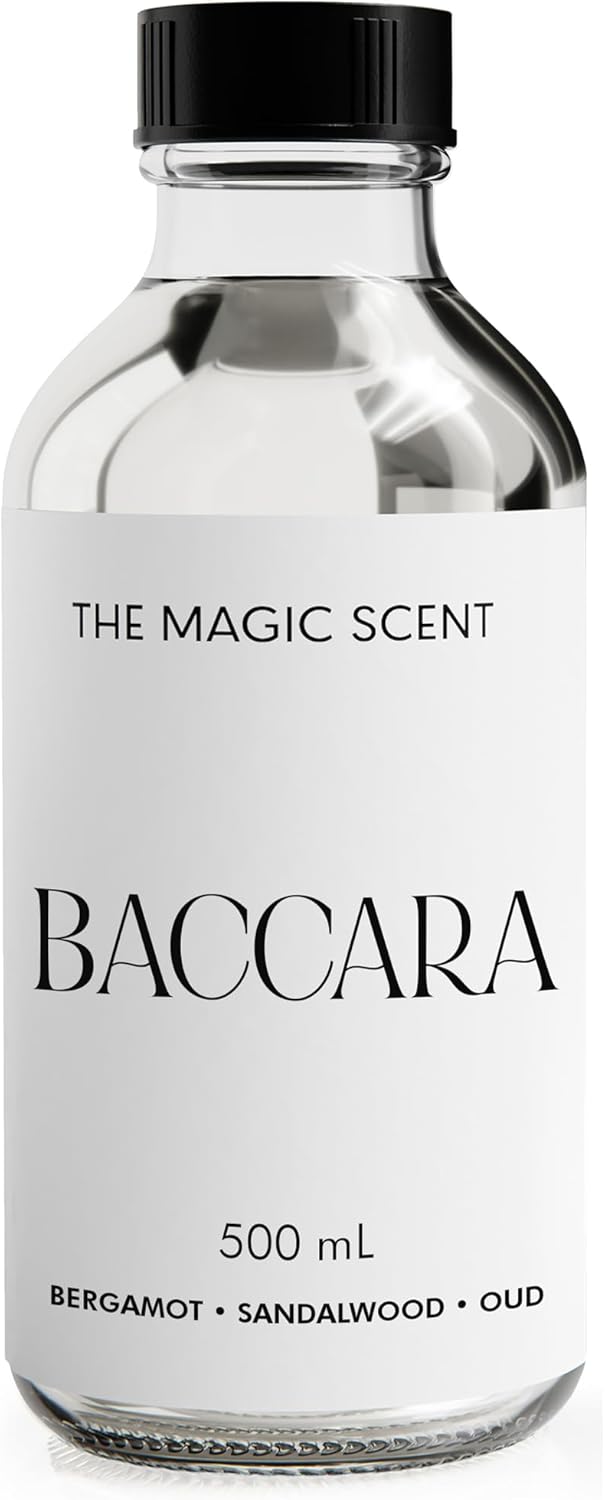 Baccara Diffuser Oil - Hotel & Home Luxury Scents Inspired by Baccarat Rouge - Diffuser Oil Scents for Home Designed for Use in All Diffusers - 16.9 fl oz, 500 mL