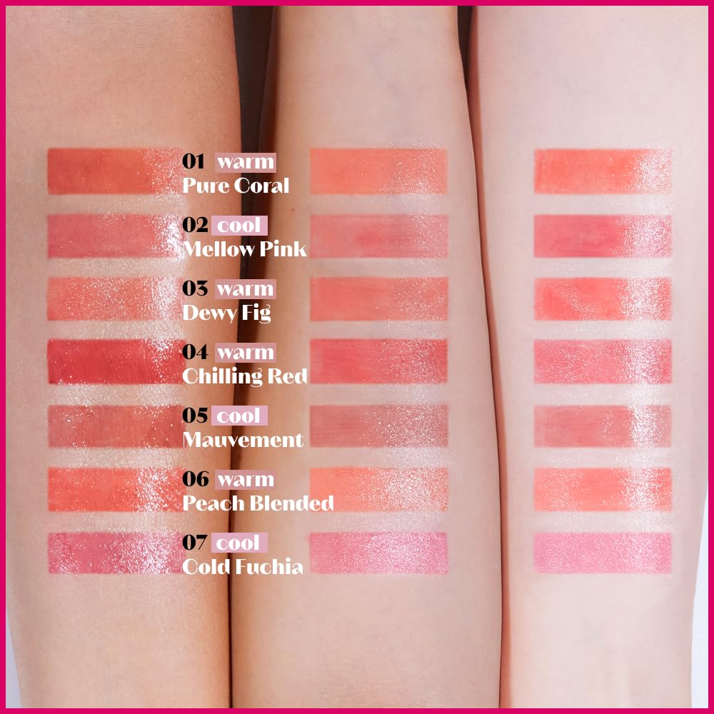 ETUDE Glow Fixing Tint #6 Peach Blended | Non-Sticky Glossy Shine Lip Stain | Fills up with