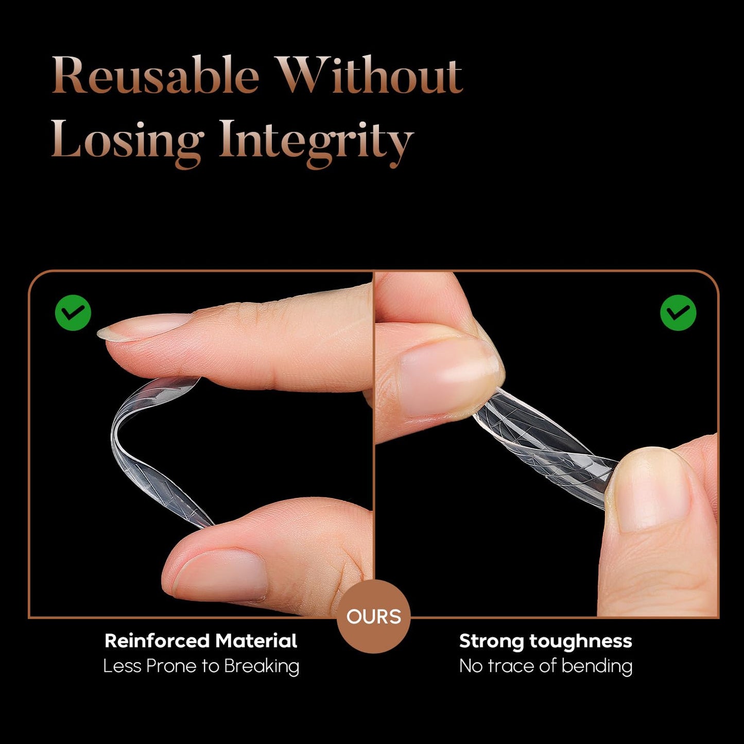 Poly Extension Gel Dual Nail Forms, 120pcs Nail Molds for Builder Extension, 5 Style 12 Size Dual Forms for Gel Nail Tips Nail Art Design Salon DIY Kit 1