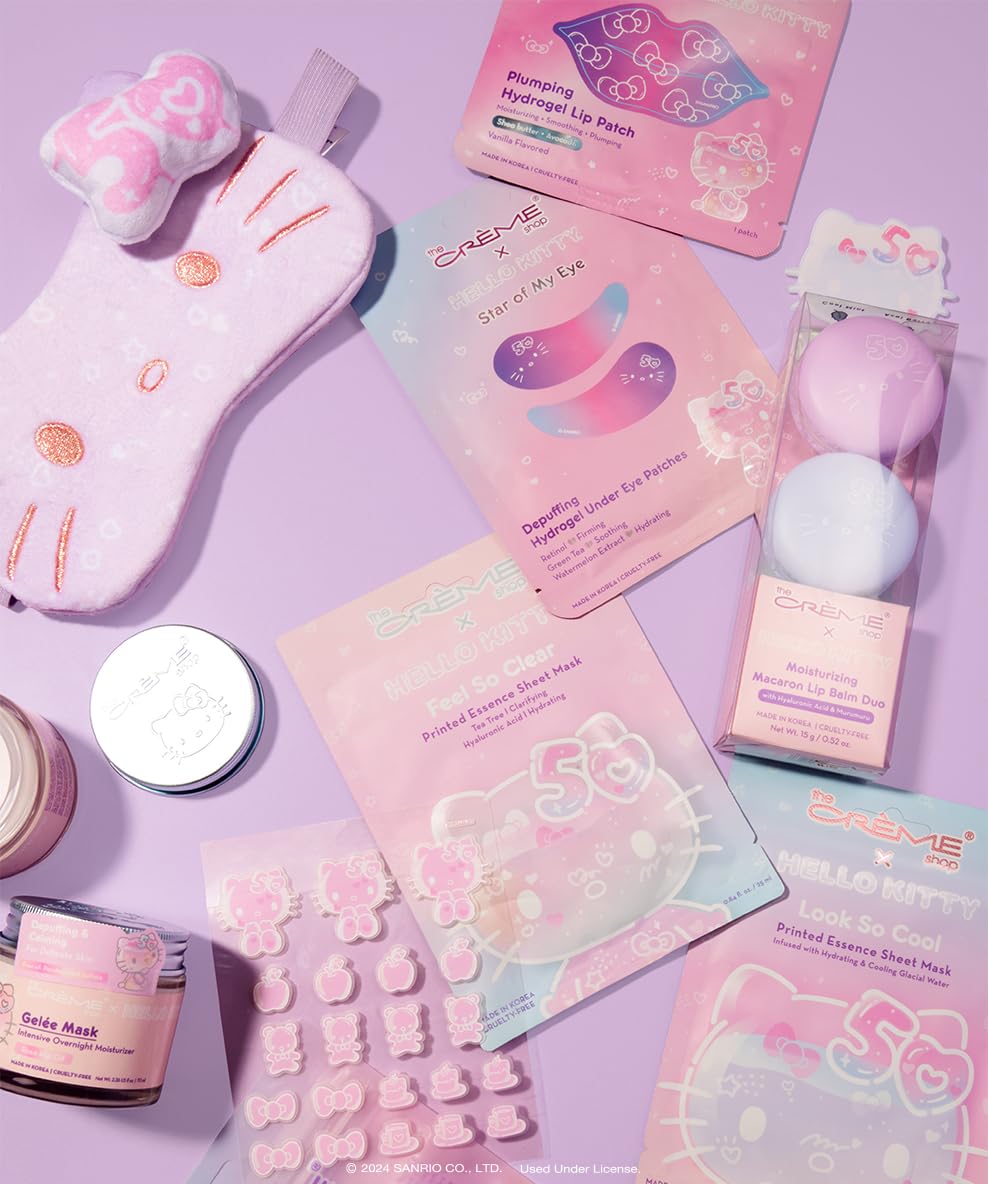 The Crème Shop x Hello Kitty Feel So Clear Printed Essence Sheet Mask, Clarifying and Hydrating