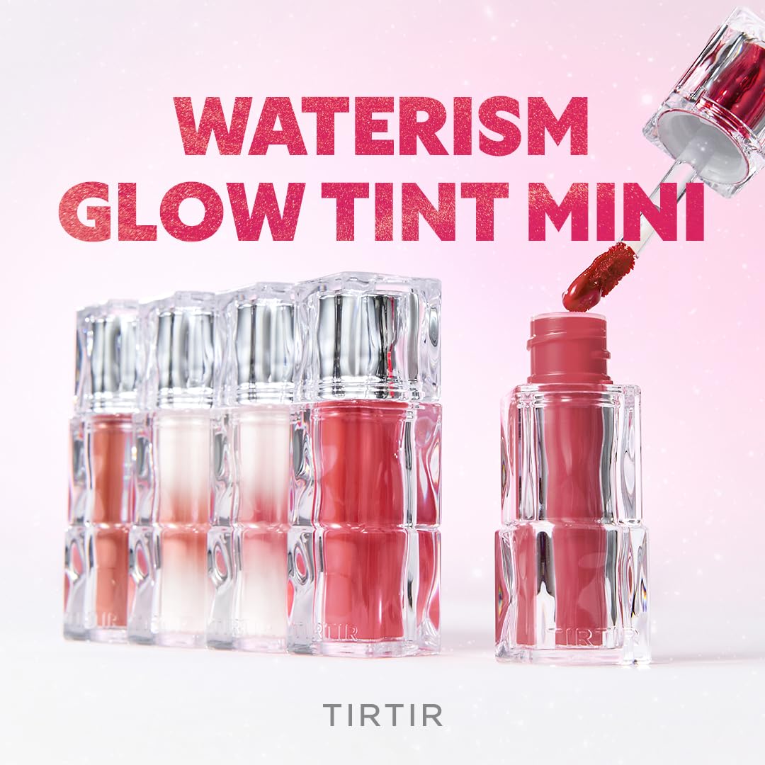 TIRTIR [*Mini Size Waterism Tinted Lip Gloss #30 Mauve Blush, 0.06 Fl Oz – Kiss Ready Lipgloss, 12H Long Lasting Non Sticky Natural Tinted Glow Korean Multiuse Cheek and Lip Tint for Women gift