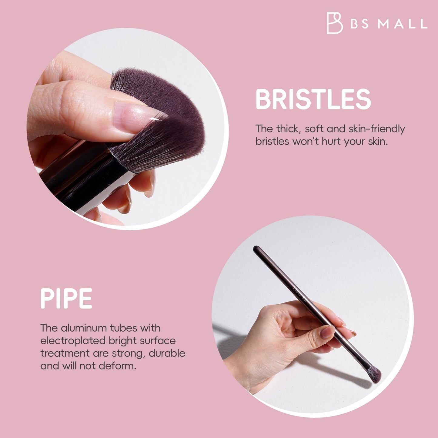BS-MALL 14 Pcs Professional Makeup Brushes Set with Travel-friendly Case - Perfect for Eyeshadow