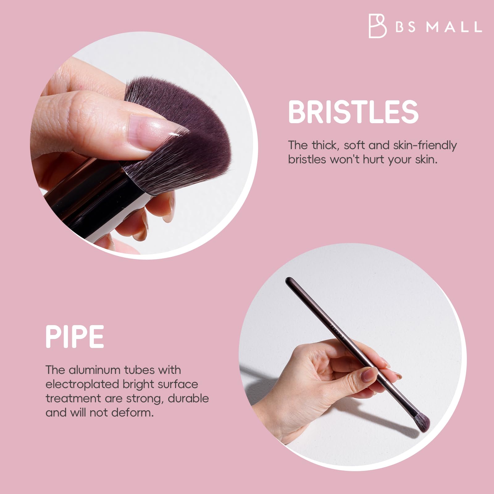 BS-MALL 14 Pcs Professional Makeup Brushes Set with Travel-friendly Case - Perfect for Eyeshadow