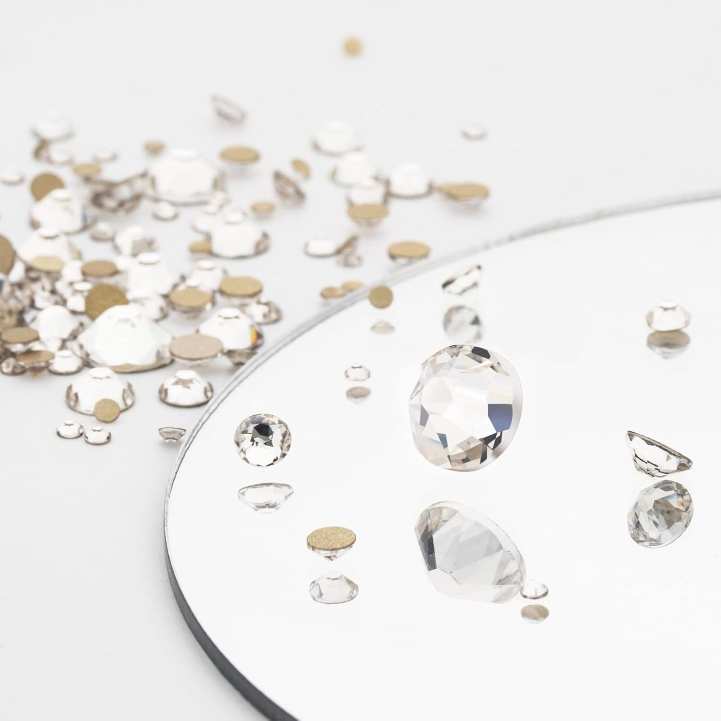 Novani Clear Rhinestones 144pcs Flat Back Round Rhinestone Style 2088 Sparkly Crystal Gemstones for Nail Art and Crafting SS40,8.4-8.7mm