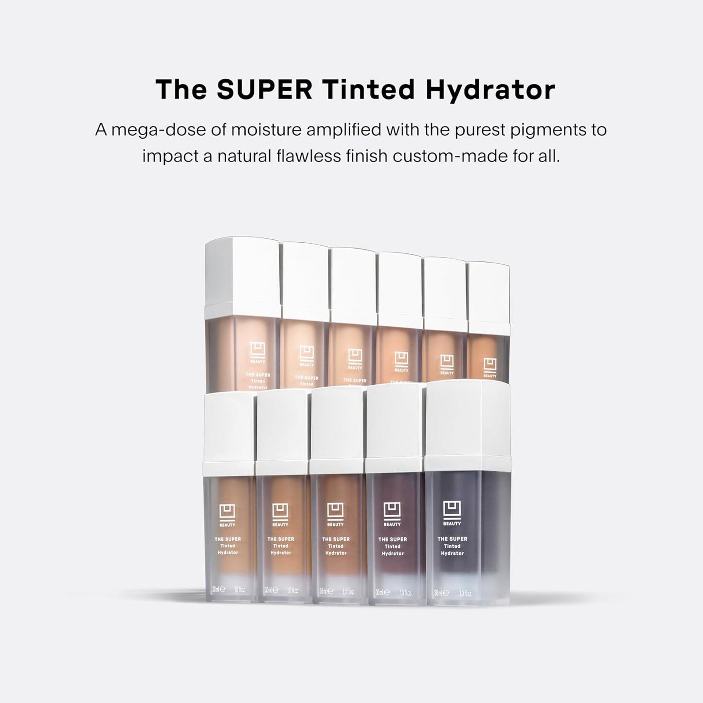 U Beauty The Super Tinted Hydrator Hyaluronic Acid Moisturizing Cream - Mega-Dose Skin Hydrator for Supple, Smooth, and Softer-Looking Skin For Up To 48 Hours - Shade 4-1.0 oz