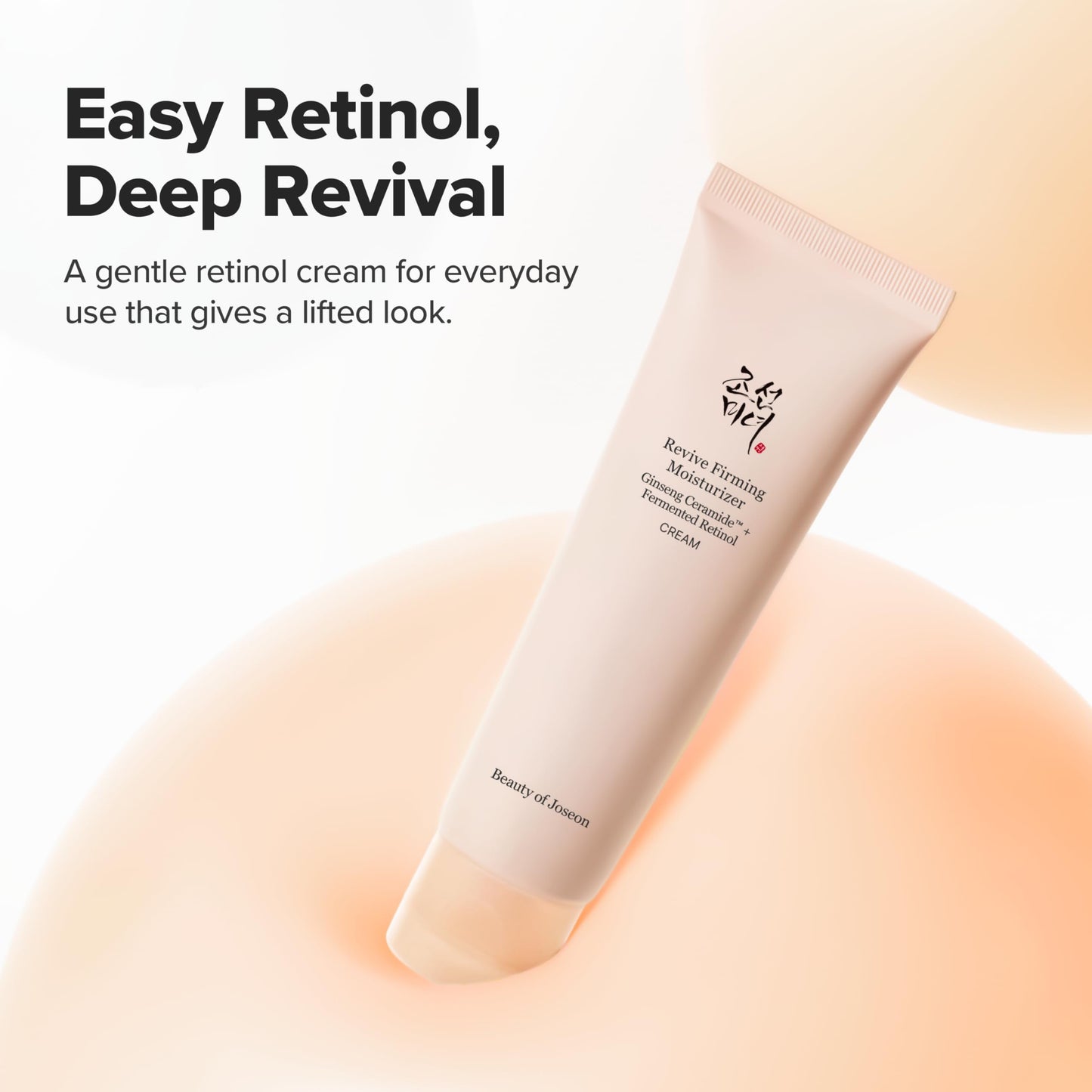 Beauty of Joseon Revive Firming Moisturizer Ginseng Ceramide + Fermented Retinol for Dry, Sensitive