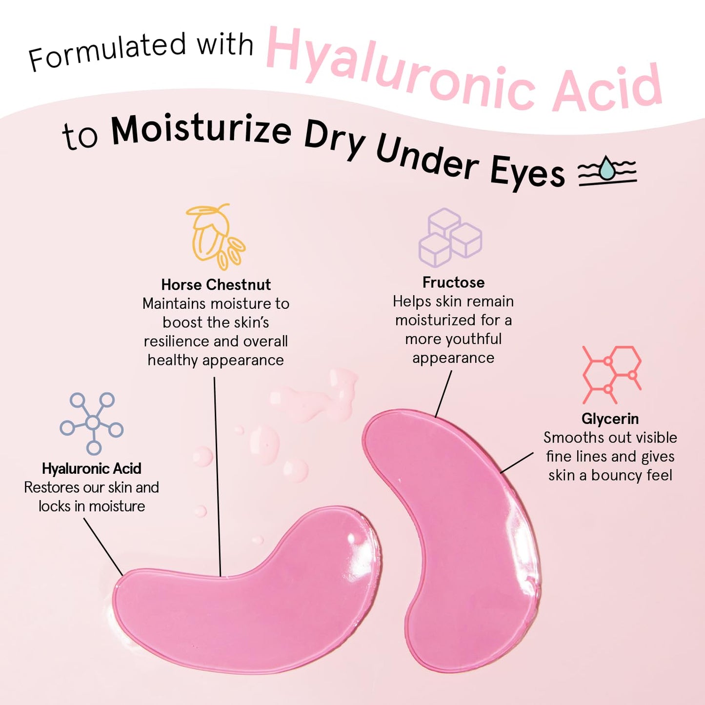 grace & stella Award Winning Under Eye Mask - Reduce Dark Circles, Puffy Eyes, Undereye Bags, Wrinkles - Gel Under Eye Patches - Gifts for Girlfriend - Vegan Cruelty-Free Self Care (48 Pairs, Pink)