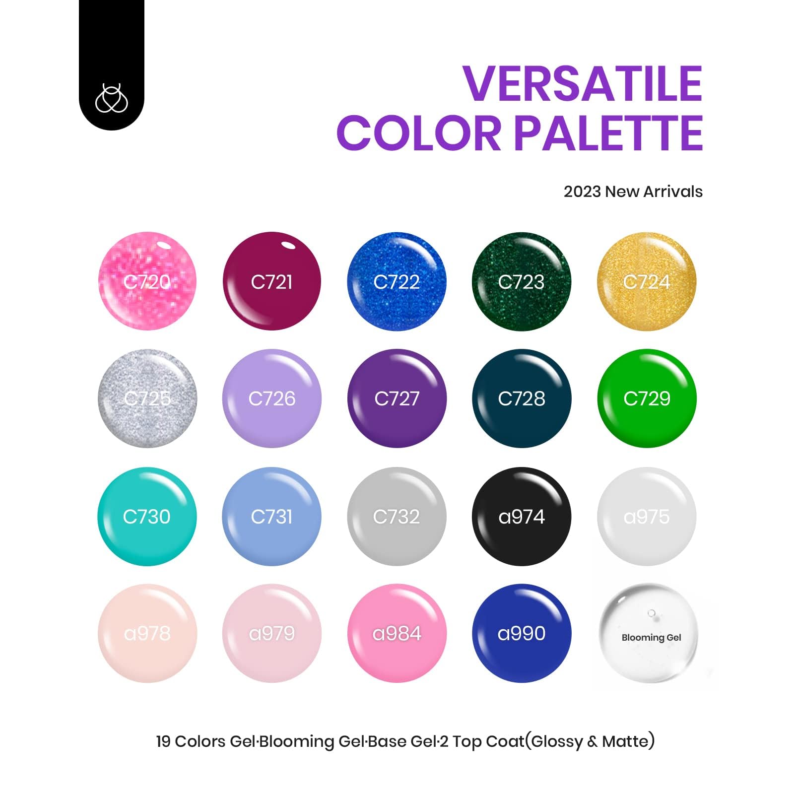 Beetles Gel Nail Polish with Blooming Gel -19 Colors Gel Nail Polish