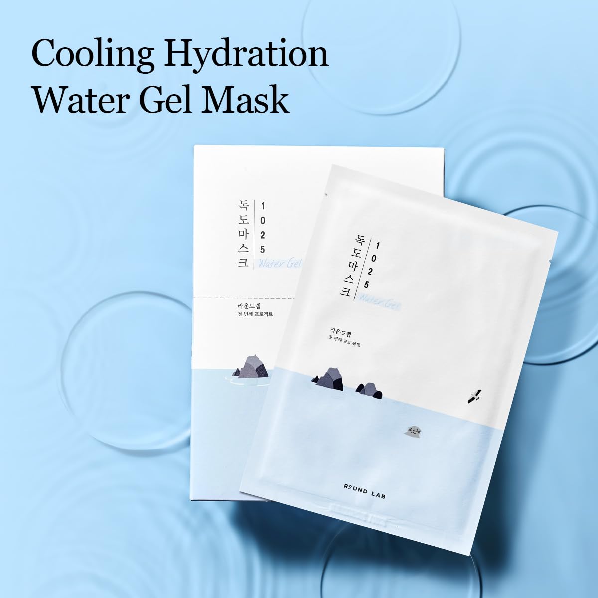 ROUND LAB 1025 Water Gel Hydration Mask(10ea) | Hydration locking, Cooling, Rejuvenating, Easy