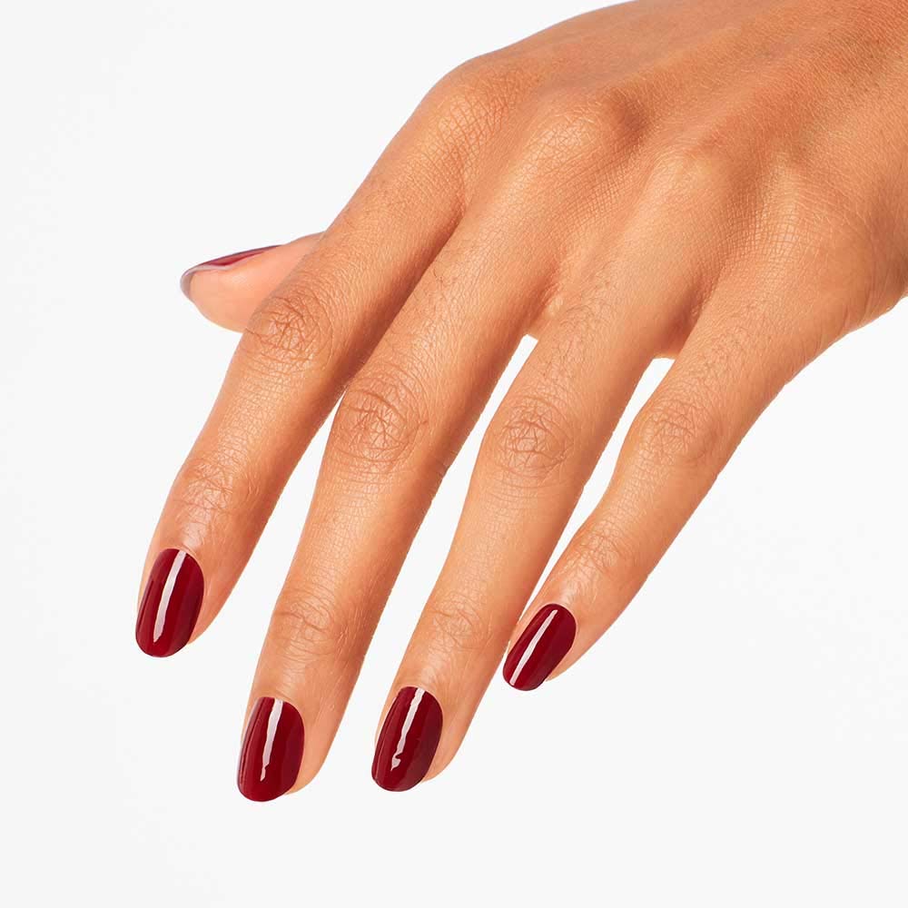 OPI Nail Lacquer Como se Llama? | Opaque Cool Dark Red Nail Polish
