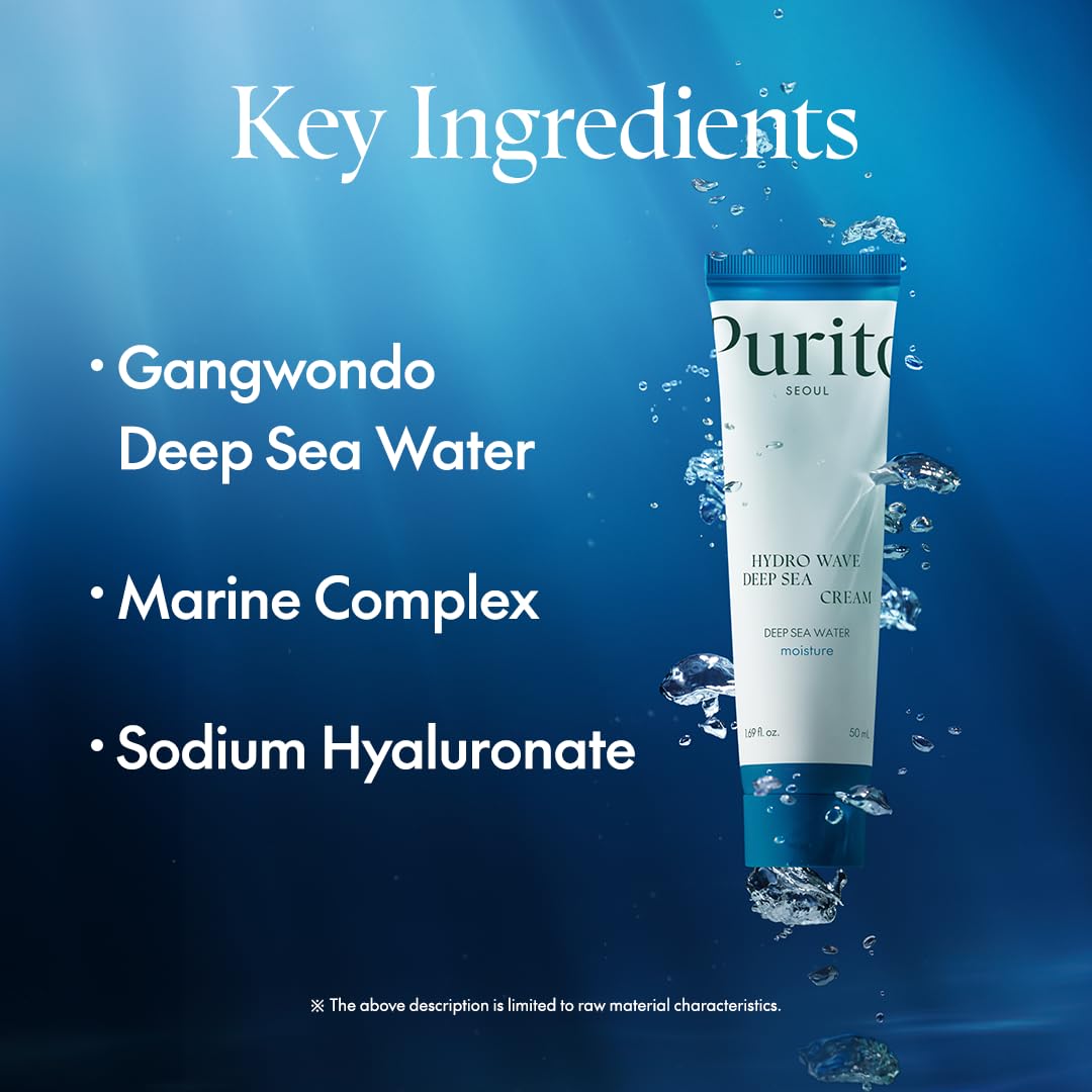 PURITO Deep Sea Cream | Hydration Water Gel Moisturizer For All Skin Types