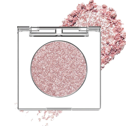 Pink Rose Gold Monochrome Shimmer Eyeshadow Palette Makeup,Long Lasting Naturing-Looking Lightweight Glitter Single Eyeshadow,Neutral Powde Eye Shadow for Older Women