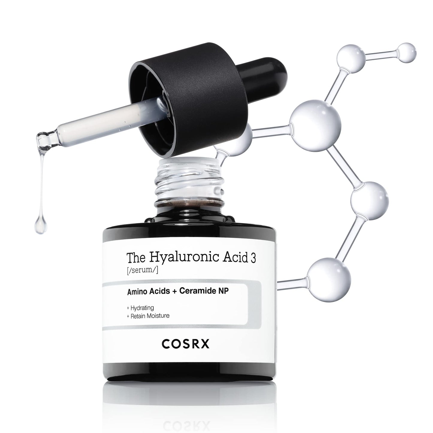 COSRX Pure Sodium Hyaluronic Acid 3% Serum, Hydratying & Moisture Boosting for Fine Lines &