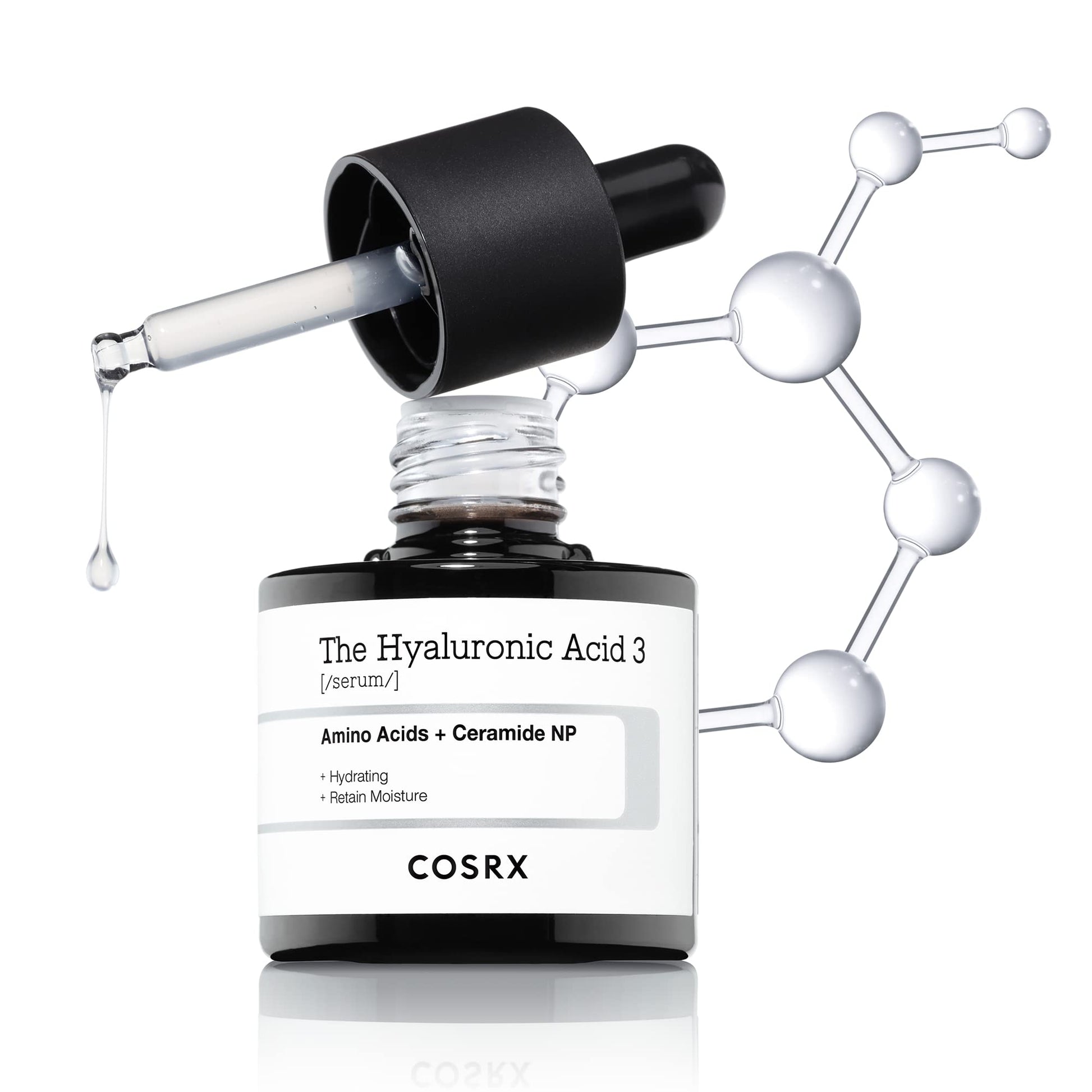 COSRX Pure Sodium Hyaluronic Acid 3% Serum, Hydratying & Moisture Boosting for Fine Lines &